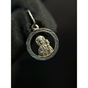Small Sterling Silver Orthodox Saint Charm Pendant